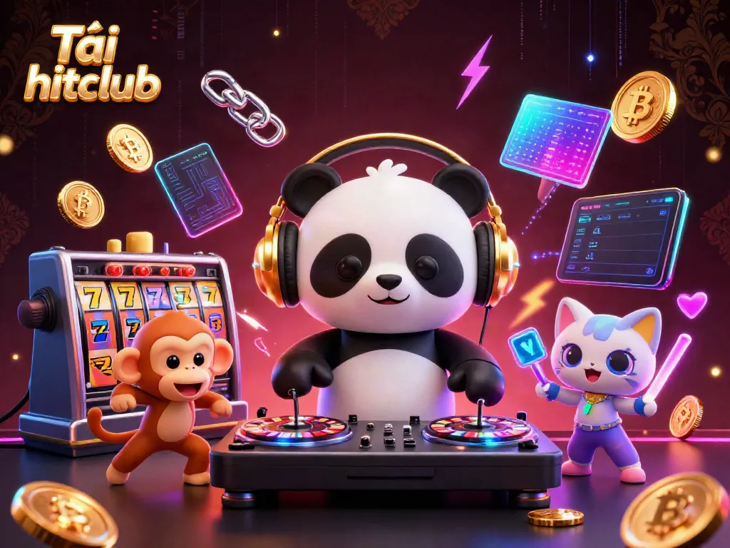 Engage in exciting gameplay with Tải hitclub, featuring vibrant 3D characters and dynamic slot elements.