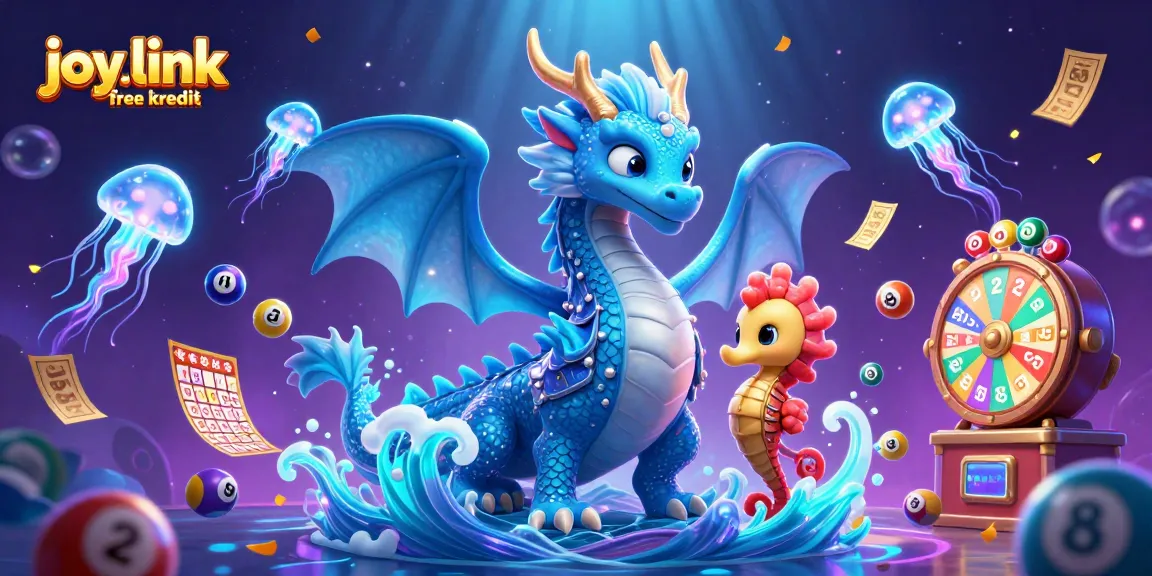 Win big with joy.link free kredit in a vibrant underwater casino scene filled with dynamic elements.